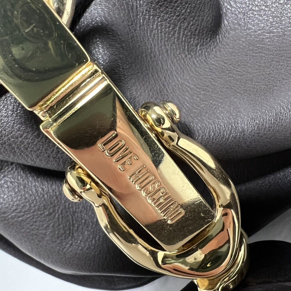 Love Moschino satchel handbag shoulder bag dark gray - Picture 6 of 12
